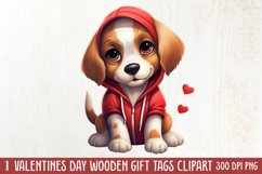 Cute Valentine Dog Clipart, Valentines Day Dog Clipart Product Image 1