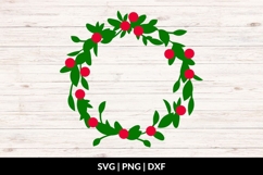 Traditional Christmas Wreath SVG Product Image 1