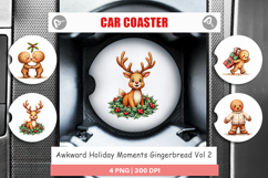 Awkward Holiday Gingerbread Car Coaster Product Image 1