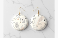 Round Earring Sublimation Mockup Product Image 2