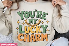 You&#039;re My Lucky Charm PNG, Groovy ST Patricks Sublimation PN Product Image 1
