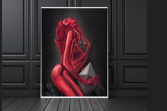 Sexy bitcoin woman trendy wall art. Trendy poster with woman Product Image 3