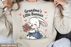 Grandma&#039;s little bunnies PNG, Easter Design Sublimati Product Image 1
