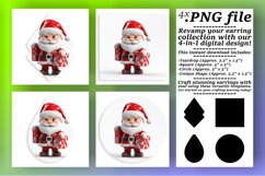 Festive 3D Chibi Teardrop Earrings - Sublimation Designs Product Image 1
