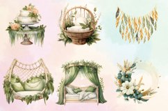 Green Boho Baby Shower Sublimation Bundle Product Image 2