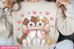 Valentine Dog Sublimation PNG Product Image 1