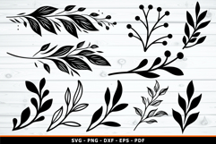 Leaves SVG, Branches SVG, Leaf Silhouette SVG Product Image 1