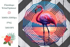 Flamingo Wind Spinner Sublimation, Summer Sublimation Product Image 1