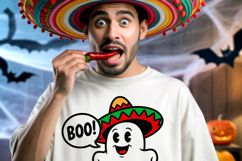 Ami-Ghost Svg, Png,Ghost in Sombrero Mexican Halloween Shirt Product Image 2