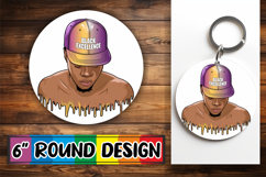 Radiant Round Coaster Design, Afro Mam Product Image 1