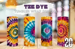 Tie Dye Tumbler Sublimation, Watercolor Tumbler Wrap Design Product Image 1