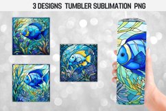 Blue Tang fish Skinny Tumbler Sublimation Designs Product Image 1