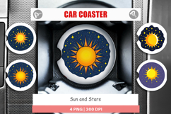 Car Coaster Sun and Stars Product Image 1