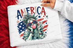 America Statue of Liberty PNG Patriotic Fourth of July Bubbl Product Image 2