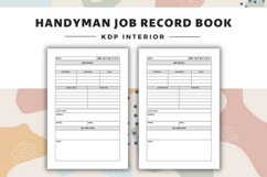 Handyman Job Record Book Interior Product Image 1