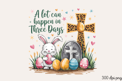 A lot can happen in PNG, Retro Easter Day Sublimation PNG Product Image 1