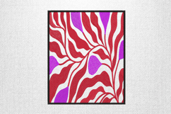 Red and Purple Abstract Waves Embroidery Design Product Image 1