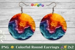 Abstract Round Earring Template, Creative Earrings Design Product Image 1