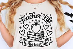 Teacher Life Is The Best Life Svg, Back To School Svg. Product Image 2