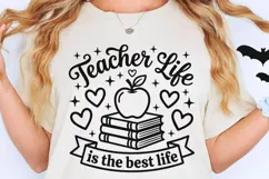 Teacher Life Is The Best Life Svg, Back To School Svg. Product Image 2