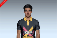 Polo T-shirt On Male Model Product Image 1