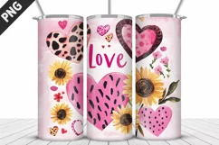 Lovely Hearts Tumbler Design | Valentine's Day Tumbler Wrap Product Image 2