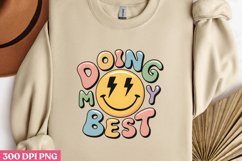 Doing My Best PNG, Retro Positive Sublimation PNG Product Image 2