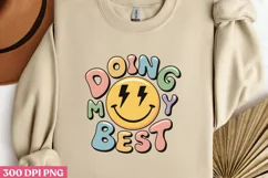 Doing My Best PNG, Retro Positive Sublimation PNG Product Image 2