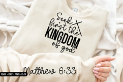 Seek first the kingdom - Christian Sleeve T-Shirt Design Product Image 1