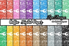 coffee digital papers, Coffee pattern, Coffee background Product Image 1