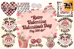 Retro Valentine’s Day PNG Bundle 38 Product Image 1