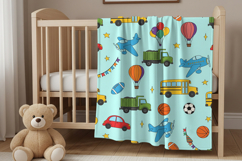 baby blanket mockup on nursery bed Product Image 2