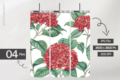 Red Hydrangea Digital Papers - 04 Variations Product Image 2