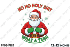 Funny Christmas Png, Cute Santa Png Product Image 1