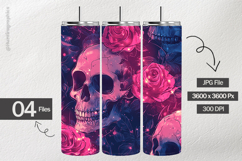 Skulls Rose Digital Papers - 04 Variation Product Image 2