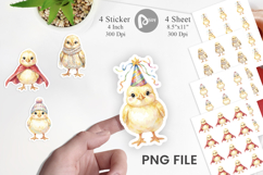 Easter Dress Up Chick Sticker Product Image 1