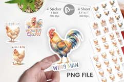 Quirky Chicken Quotes Sticker Product Image 1