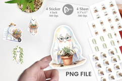 Plant Mom Ghost Sticker Product Image 1
