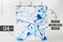 Blue Splatter Digital Papers - 04 Variations Product Image 2