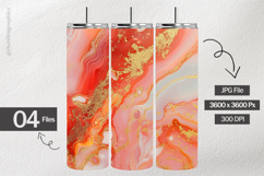 Orange Marble Digital Papers - 04 Variations Product Image 2