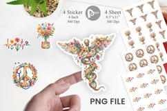 Floral Retro Medical Anatomy Sticker Product Image 1