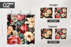 Vintage Flowers Tumbler Wrap| Tumbler Sublimation Wrap Product Image 1
