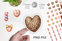 Heart Shaped Easter Egg Art Sticker Product Image 1