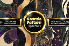 Cosmic Pattern Digital Papers - 04 Variations Product Image 1