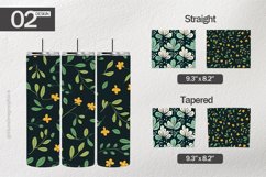 Simple Flowers Tumbler Wrap| Tumbler Sublimation Wrap Product Image 1