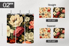 Vintage Flowers Tumbler Wrap| Tumbler Sublimation Wrap Product Image 1