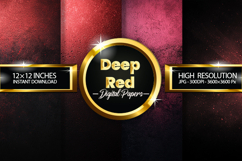 Deep Red Digital Papers - 04 Variations Product Image 1