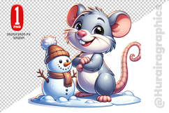 Cute Rat Clipart - PNG File Product Image 2