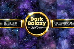 Dark Galaxy Digital Papers - 04 Variations Product Image 1
