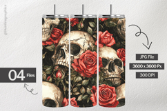 Skulls Rose Digital Papers - 04 Variation Product Image 2